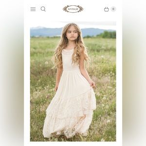 Joyfolie Catrin dress in ecru girls size 12 NWT